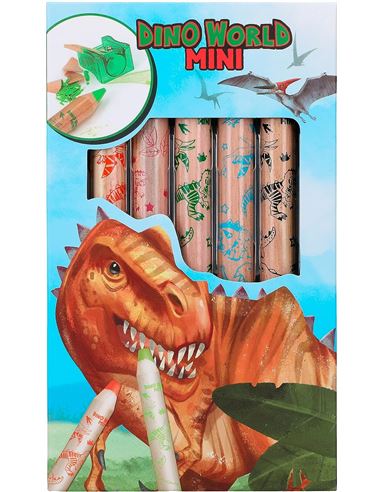 Lapices Colores con Sacapuntas - Dino World - 50212180