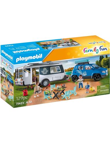 Playmobil - Family Fun: Caravana con Coche - 30071423
