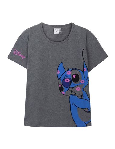 Camiseta  - Lilo&Stitch: Kiss gris (Adulto S) - 61010189