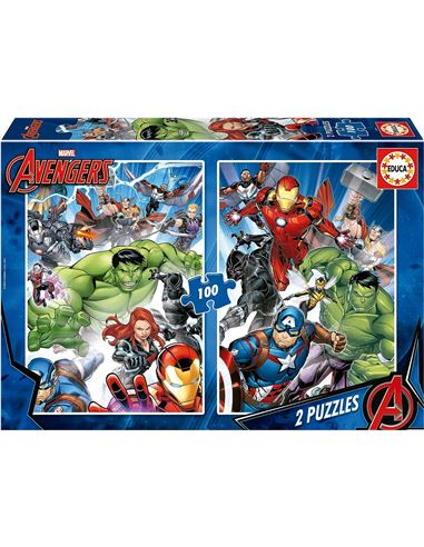 Puzzle - Multipuzzle: Avengers Comic (100 pcs) - 04019679