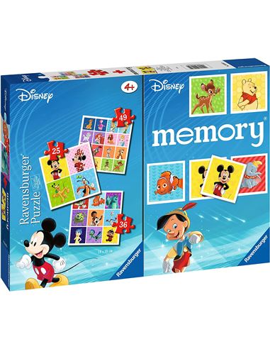 Multipack - Memory + 3 Puzzles: Disney - 26920985