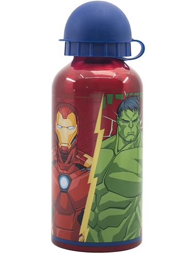 Botella - Con pajita: Avengers Invi. Aluminio (400 - 33574134