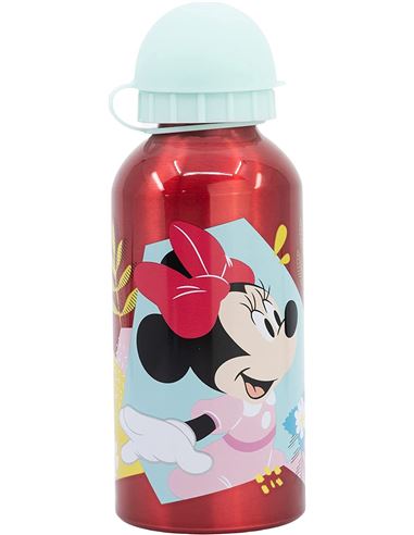 Botella - Con pajita: Minnie Aluminio (400 ml.) - 33574434