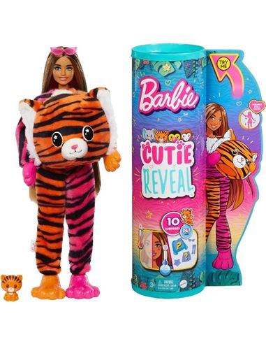 Barbie - Cutie Reveal: Tigre y 10 sorpresas - 24510656