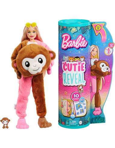 Barbie - Cutie Reveal: Mono y 10 sorpresas - 24510664