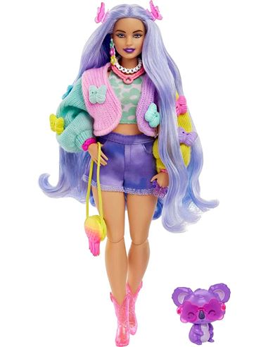 Barbie - Extra: Muñeca mariposa con koala 15 pcs - 24510654