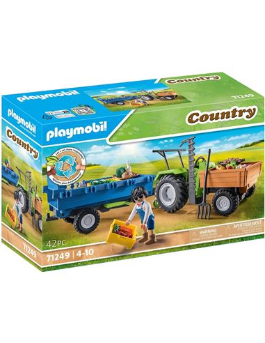 Playmobil Country - Tractor con Remolque 71249 - 30071249