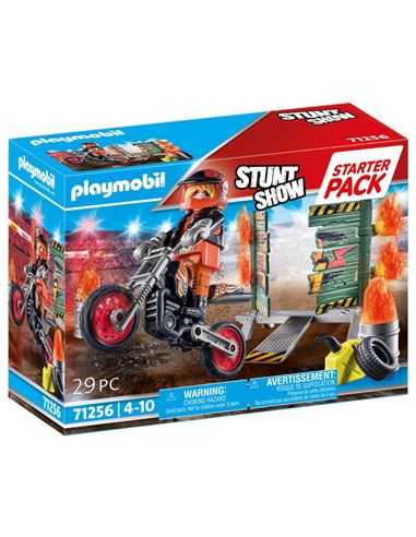 Playmobil - Stuntshow: Moto con pared de fuego - 30071256