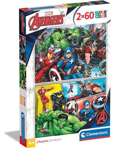 Puzzle - Marvel Avengers Team (2x60 pcs) - 06621605