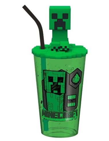 Vaso - Con pajita: Minecraft Zombie 3D - 12488387