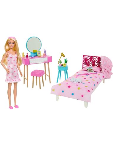 Playset - Barbie: Dormitorio con más de 15 accesor - 24516732
