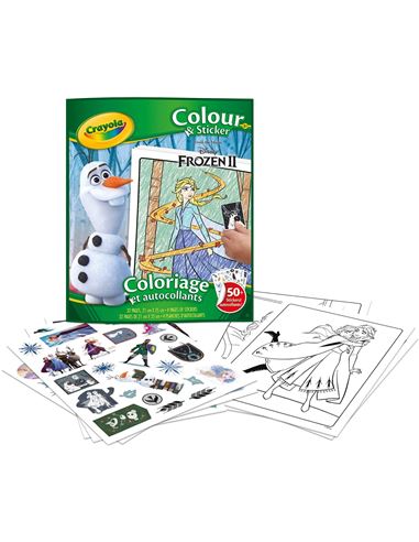 Libro Colorear + Stickers Frozen - 55605864