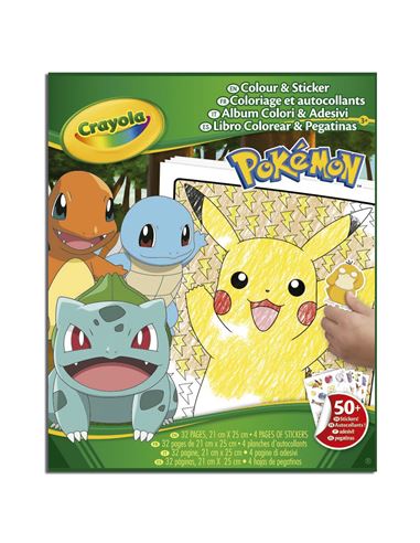 Libro de colorear - Crayola: Pokemon (50 pegatinas - 55612740