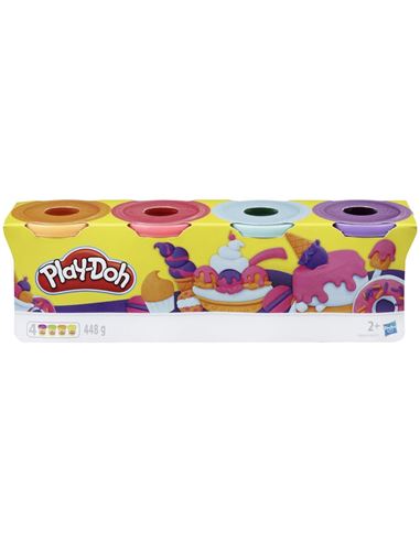 Set Plastilina - Play-Doh: 4 Botes Colores Dulces - 25555898