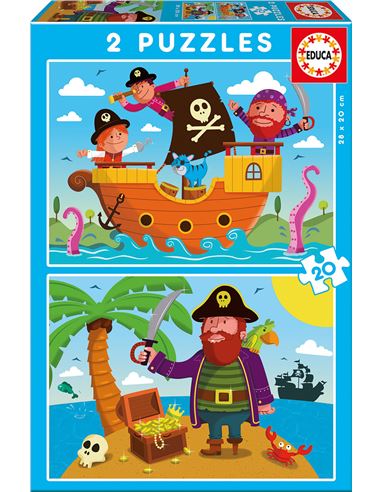 Puzzle - Multipuzzle: Piratas 2x20 pcs - 04017149