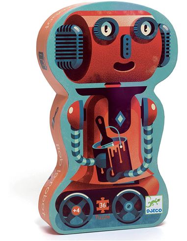 Puzzle infantil - Silueta: Bob el Robot - 36207239