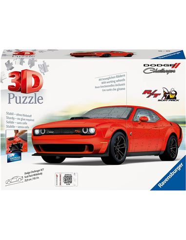 Puzzle 3D - Dodge Challenger Red - 26911284