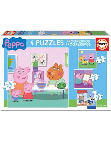 Puzzle - Progresivo: Peppa Pig Aventuras 12-25 pcs - 04016817
