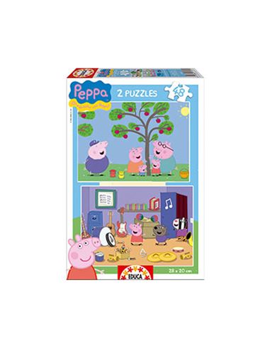 Puzzle - Multipuzzle: Peppa Pig Happy 2x48 pcs - 04015920