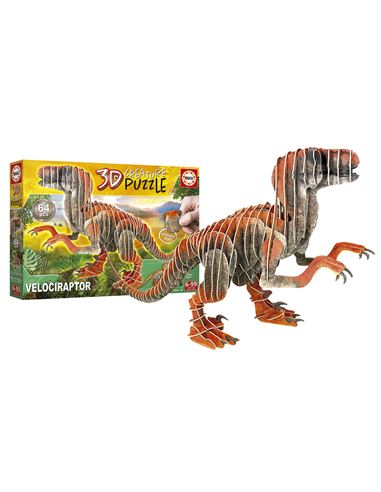 Puzzle - 3D: Velociraptor Creature 64 pcs - 04019382