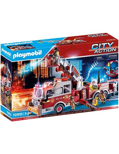 Playmobil - Vehiculo Bomberos Us Tower Ladder 7093 - 30070935