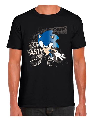 Camiseta - Sonic: Negra (Talla M) - 67829718