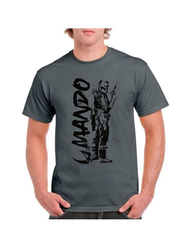 Camiseta - Star Wars Mandalorian: Gris (Talla S) - 67829702