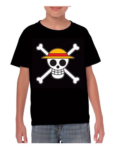 Camiseta - One Piece: Skull Negra (8 años) - 64976993-1