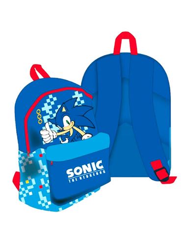 Mochila - Escolar: Sonic The Hedgehog Bien (40cm) - 06331312