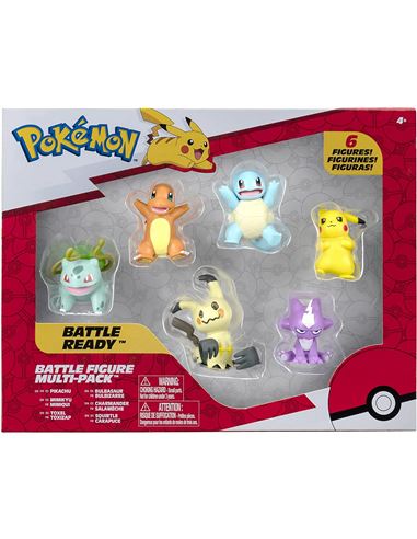 Set 6 figuras - Pokémon: Multipack Battle Ready - 03502684