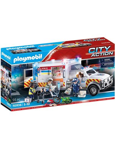 Playmobil - City Action: Vehiculo Rescate Ambulanc - 30070936