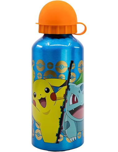 Botella - Con pajita: Pokémon Aluminio (400 ml.) - 33508034