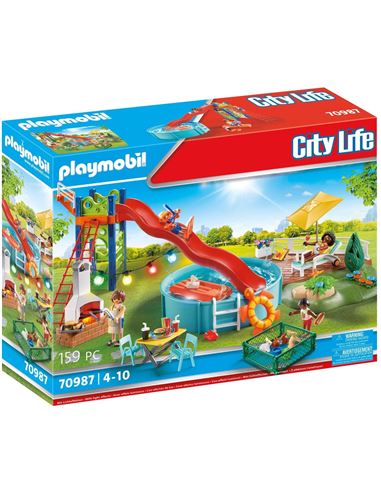 Playmobil City Life - Fiesta Piscina con Tobogan 7 - 30070987