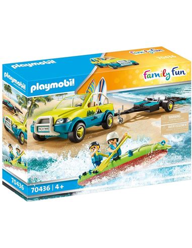 Playmobil Family Fun - Coche de Playa con Canoa - 30070436