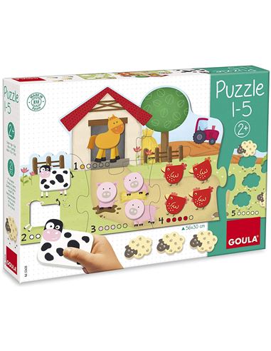 Puzzle - Aprende a Contar 1-5: Granja - 09553438