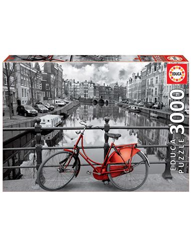 Puzzle - Amsterdam Bicicleta Roja (3000 pcs) - 04016018