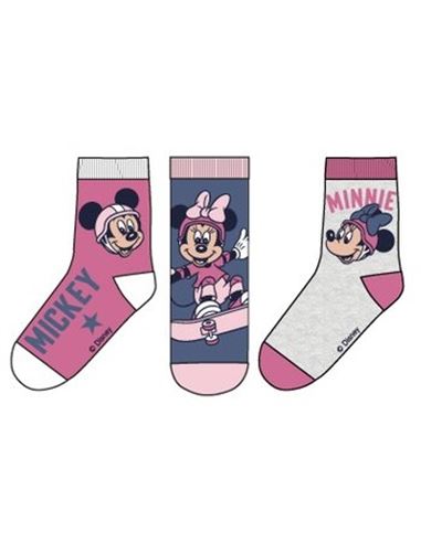 Set de 3 calcetines - Minnie: Rosa (23-26) - 67876553