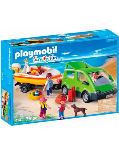 Playmobil - Coche Familia con lancha - 30004144