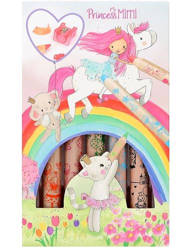 Lapices Colores con Sacapuntas - Princess Mimi - 50212181